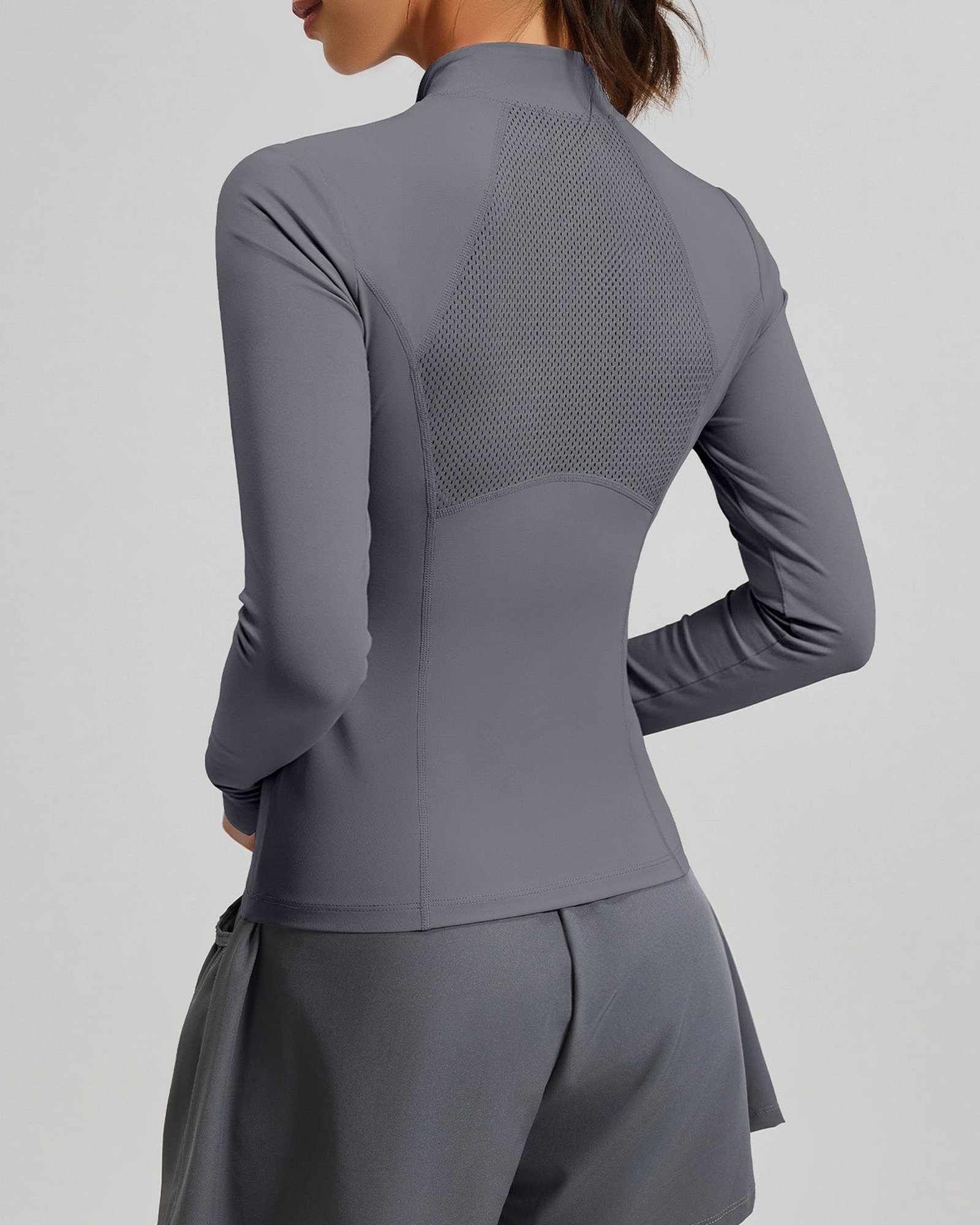 Polera Dry Fit Pro: Medio Cierre, Manga Larga y Calce Slim - Imagen 8