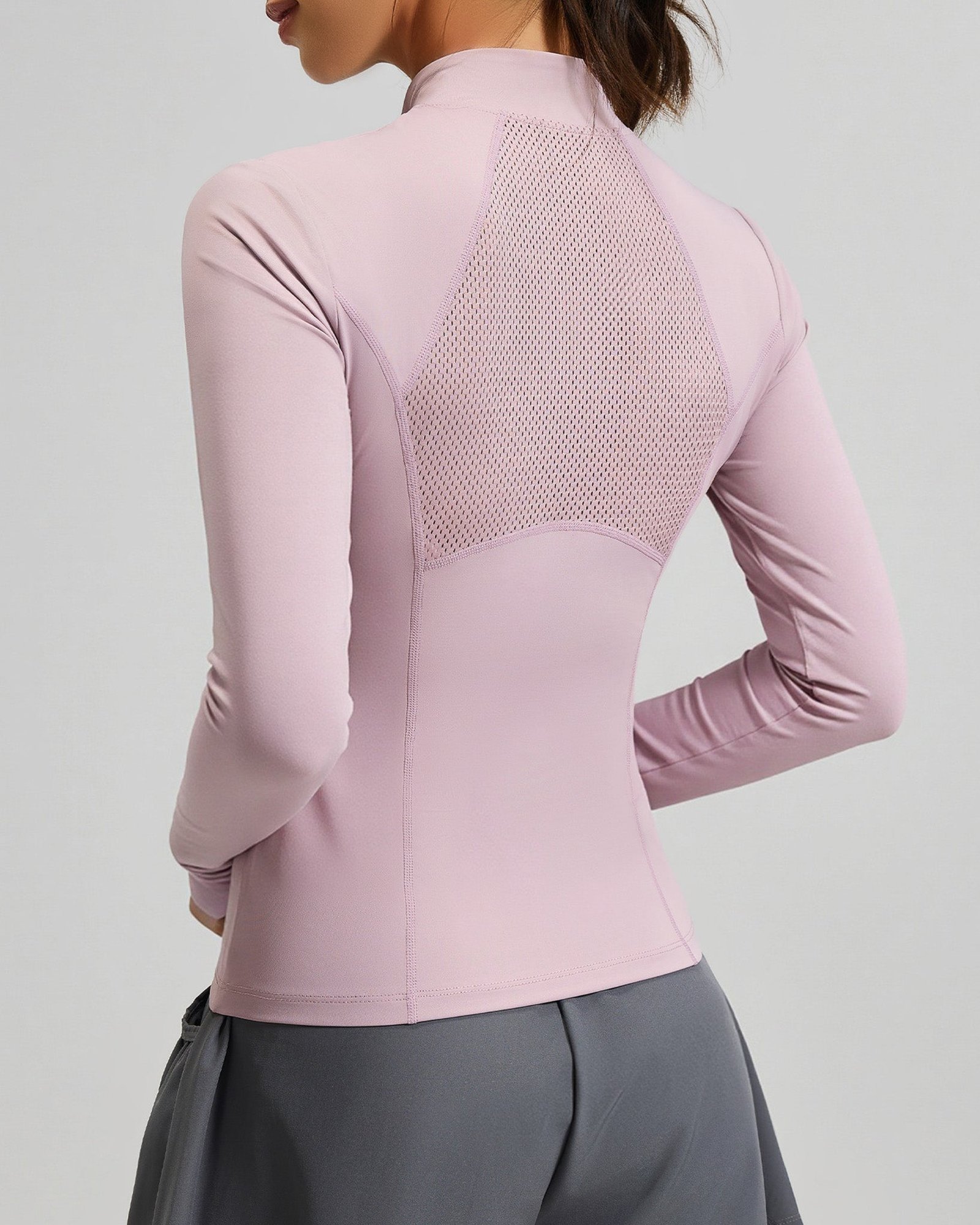 Polera Dry Fit Pro: Medio Cierre, Manga Larga y Calce Slim - Imagen 2