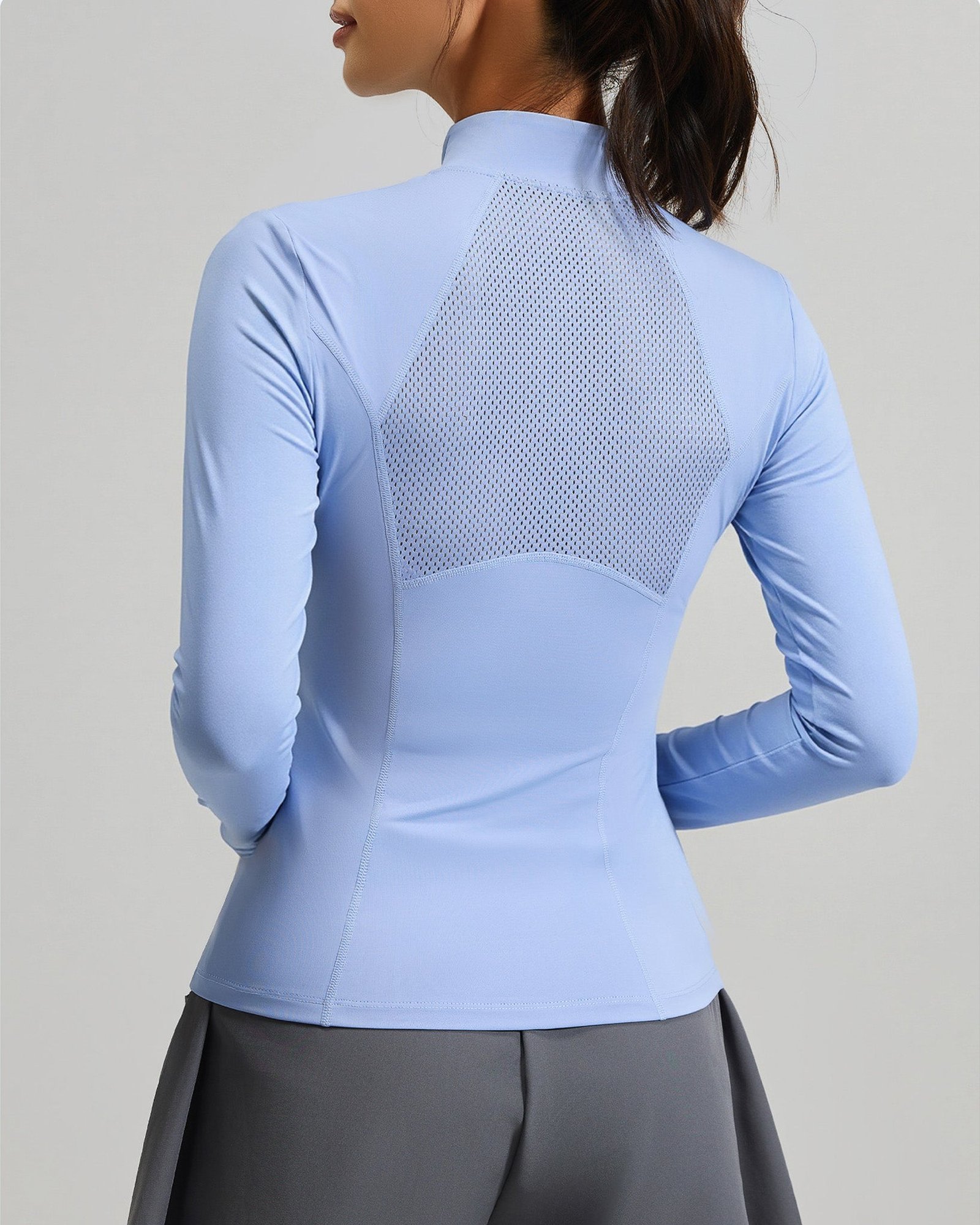 Polera Dry Fit Pro: Medio Cierre, Manga Larga y Calce Slim - Imagen 15