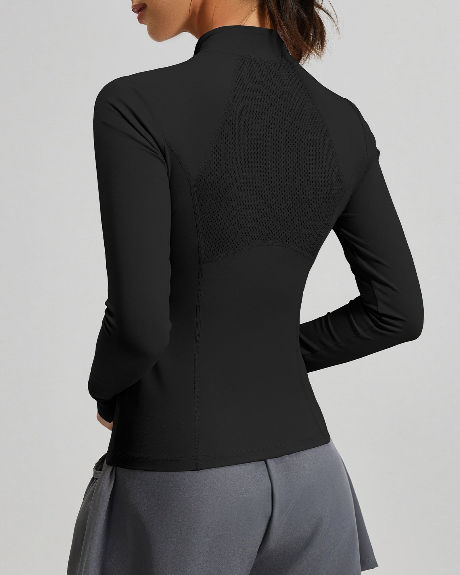 Polera Dry Fit Pro: Medio Cierre, Manga Larga y Calce Slim - Imagen 11