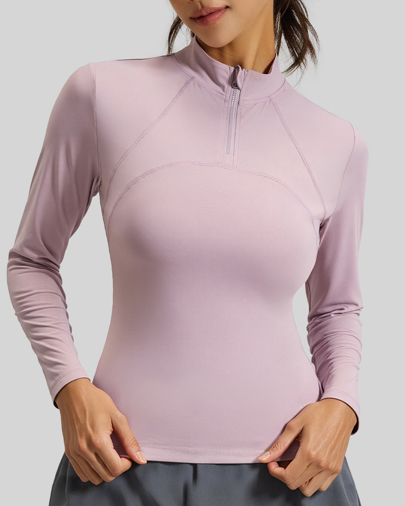 Polera Dry Fit Pro: Medio Cierre, Manga Larga y Calce Slim - Imagen 5