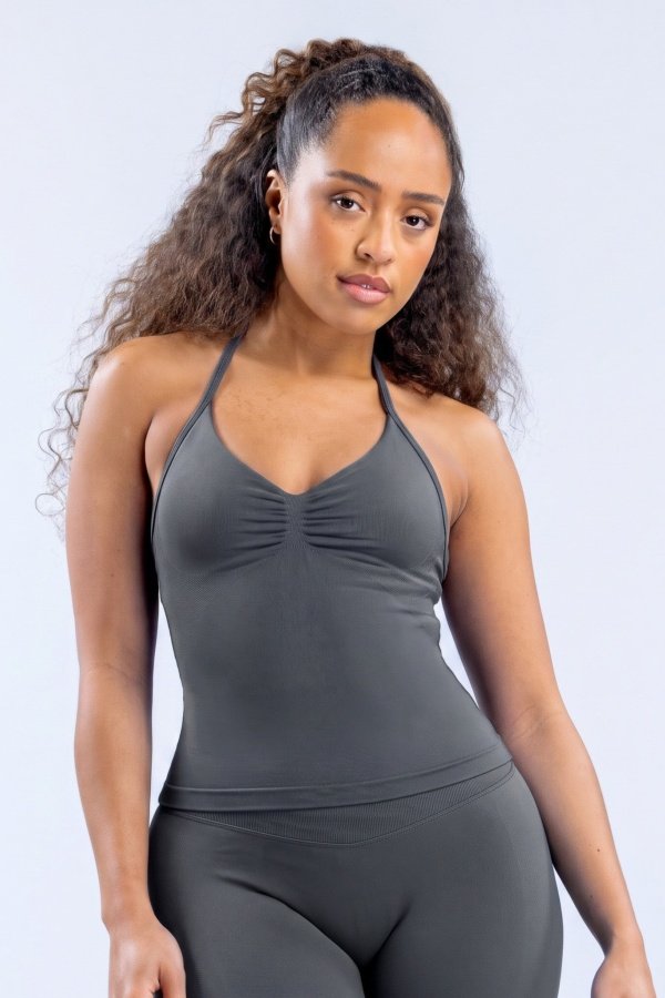 Crop Top Deportivo Dfyne Impact Espalda Descubierta